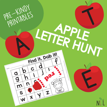 Preview of Apple Letter Hunt - Find it Dab it!