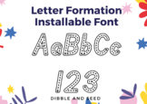 Learn to Write Font-  Letter Formation Alphabet Tracing In