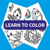 Learn to color, coloring pages, activity pages