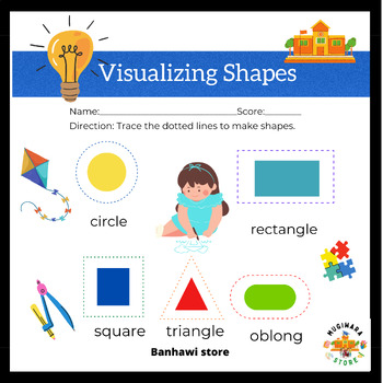 Preview of Learn to draw geometric shapes : Visualizing Shapes,3D Colorful Shapes