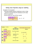Learn to solve linear equations using bar modelling