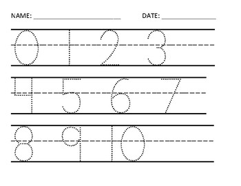 Free Pencil Number Tracing Counting 0-10 Book Printable - Smart