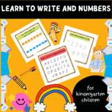 Learn to write and numbers for kindergarten children.