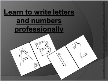 Preview of Learn to write letters and numbers