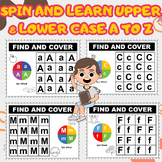 Learn uppercase and lowercase letters, Spin and Learn Uppe