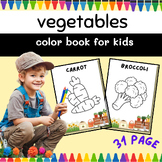 Learn vocabulary and color the vegetables for kids/Kids Coloring