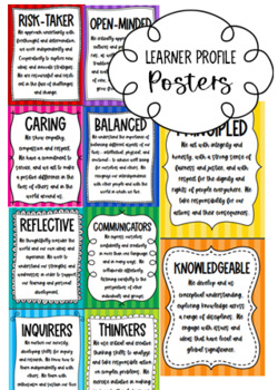 Learner Profile Attribute Posters TWO Styles by Regan Tanguma | TPT