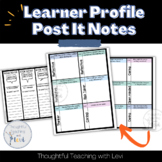 Learner Profile Attributes Post It Notes - Reading