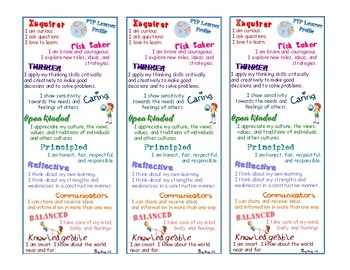 Learner Profile IB PYP Book Mark by Amy Bray | Teachers Pay Teachers