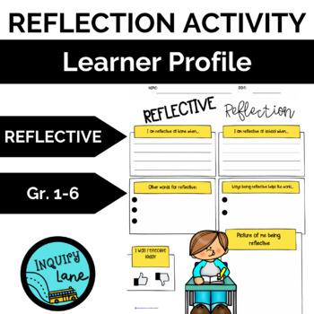 Preview of Learner Profile REFLECTIVE SEL Writing Activity Social Emotional IB PYP Lesson