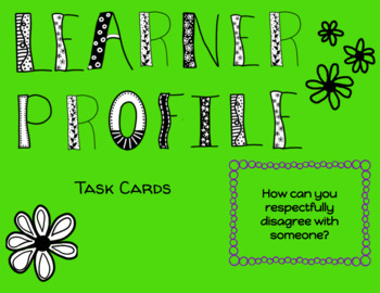 Preview of Learner Profile Task Cards