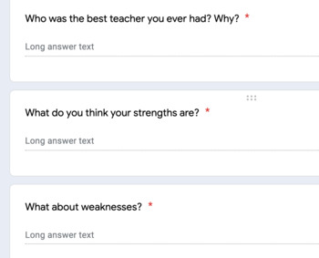 Preview of Learner Survey: Google Form