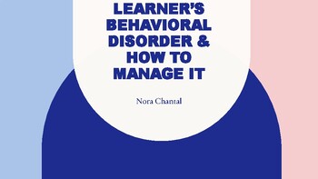 Preview of Learner's behavioral disorder & how to manage it