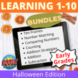 Learning 1 to 10 BUNDLE Halloween Boom Cards
