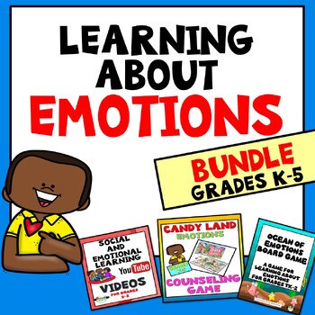 Preview of Learning About EMOTIONS Bundle for SEL or Counseling; Grades K-5