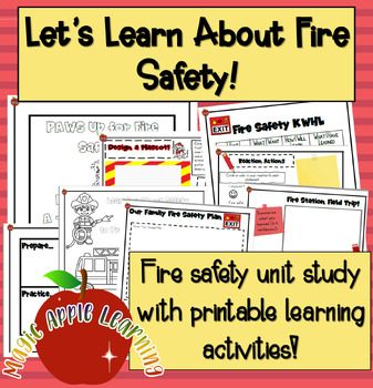 Preview of Fire Safety Unit Study, Learning About Firefighters, Safety Activities