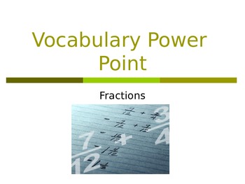 Preview of Learning About Fractions Powerpoint