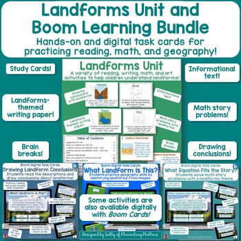 Preview of Learning About Geography Landforms Hands-on Activities and Digital Bundle