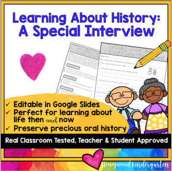 Preview of Learning About History: Interview Project!  Life Then & Now 