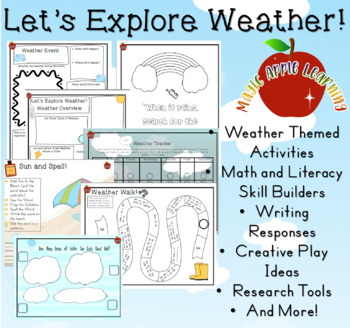 Preview of Learning About Weather Unit Study and Activities
