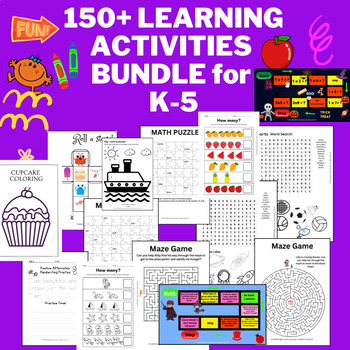 Preview of Learning Activities Bundle for K-5