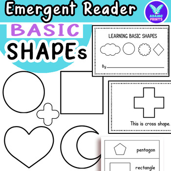 Preview of Learning Basic Shapes - Emergent Reader Kindergarten & First Grade Mini Books
