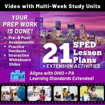 Preview of Virtual Field Trip to Pittsburgh:SPED Multi-Week & Multi-Subject Lesson Plan Kit