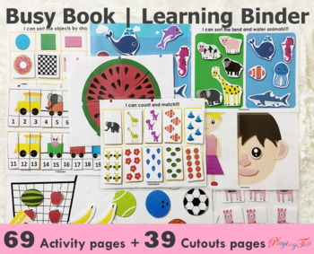 Learning Binder, Busy Book, Quiet Book, Toddlers and Preschoolers ...