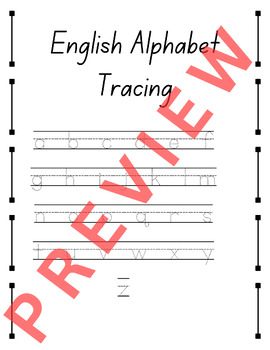 Preview of Learning Binder/Morning Menu: English Alphabet Upper/Lower-Case (with tracing)