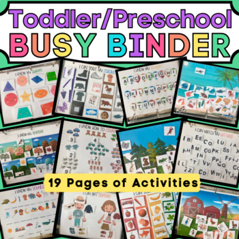 Learning Binder for Toddler and Preschool - Quiet Book / Busy Binder