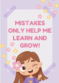 Learning Blossoms: Growth Mindset Quote Poster for Kids