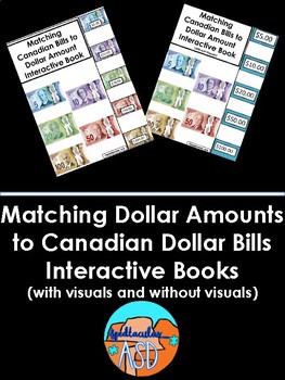 Preview of Learning Canadian Currency Interactive Books