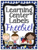 Learning Center Sign Freebie!