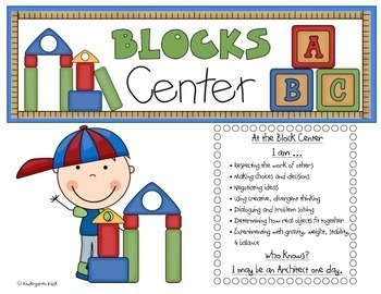 Learning Center Signs: Informative & Decorative by Kindergarten Kiosk