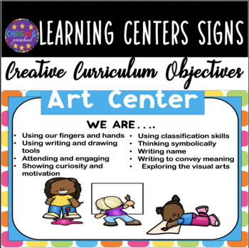 Preview of Learning Center Signs based on Creative Curriculum