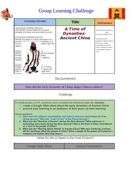 Preview of Learning Challenge: A Time of Dynasties: Ancient China