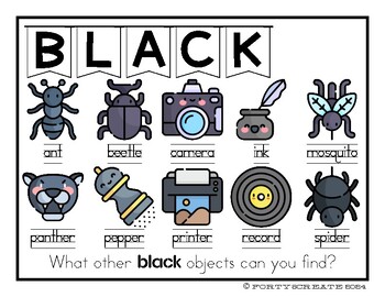 Preview of Learning Colors - BLACK