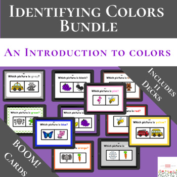 Preview of Learning Colors Bundle using Boom Cards™ | Digital 
