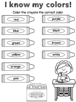 Download Learning Colors Free Resource / Color the Crayons by 1st Grade Salt Life