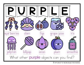 Preview of Learning Colors - PURPLE
