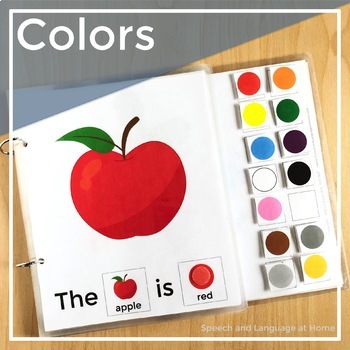 Preview of Learning Colors Preschool Interactive Book | Adaptive Book Pre-k Kindergarten