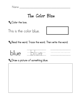 Learning Colors Worksheets by First Grade Fancy | TpT