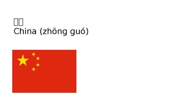 Preview of Learning Countries in Chinese