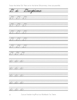 Handwriting Practice Sheets: Narrow-ruled for tweens, teens and adults