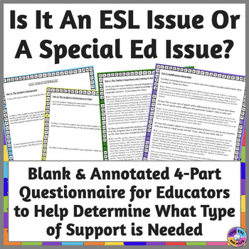 Preview of Learning Disability or ESL Issue Guide for Educators of ELLs