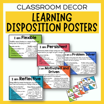 Preview of Learning Disposition Display Posters | Positive Learning Characteristics