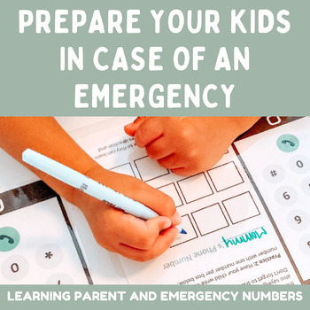 Preview of Learning Emergency Phone Numbers // Parent Phone Number Worksheet