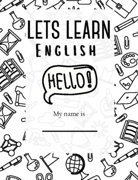 Preview of Learning English Workbook.  ESL. EFL. Primary. Kindergarten. Children.