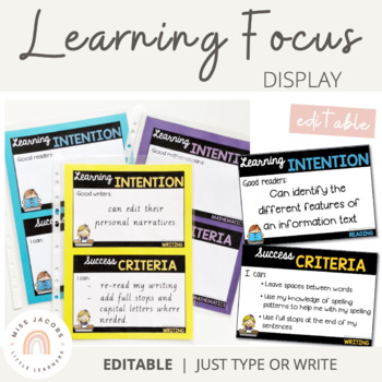 Preview of Learning Intentions & Success Criteria Display {Bundle} | Distance Learning