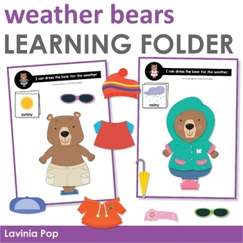 Learning Folder for 3-5 | Toddler Binder: Dress for the Weather - Bears